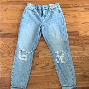 BRAND NEW Distressed Mom Jeans